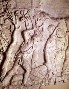 Art romain : scène de défrichage, bas-relief - Roman Roman