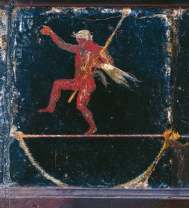 Fresque de troisième style représentant des funambules Seleni, (détail) - Roman Roman
