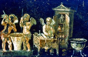Peinture murale de la maison des Vettii - Roman Roman