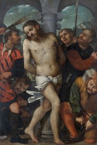 La Flagellation, revers La Madone de la Miséricorde, vers 1540 - Romanino