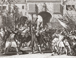 Lynch mob attrapant les frères de Witt - Romeyn de (after) Hooghe