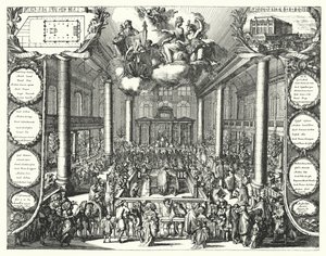 La synagogue portugaise, Amsterdam - Romeyn de (after) Hooghe