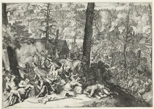 Victoire du duc Charles V de Lorraine et du margrave Louis-Guillaume de Bade-Bade sur les Turcs, 1687 - Romeyn de Hooghe (attributed to)