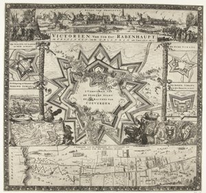 Les victoires de Rabenhaupt à Groningue en 1672-1673 - Romeyn de Hooghe (attributed to)