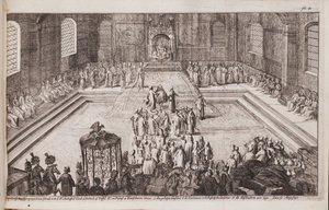 Une scène à la cour royale du tsar Alexis Mikhaïlovitch, 1677 - Romeyn de Hooghe