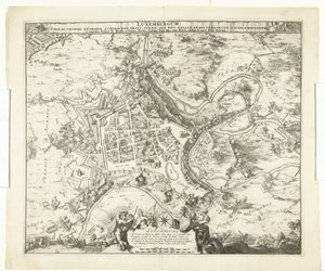 Bombardement de Luxembourg par le maréchal de Créqui, 1684 - Romeyn de Hooghe