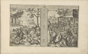 Arbres, animaux et noix; Adoration des idoles - Romeyn de Hooghe