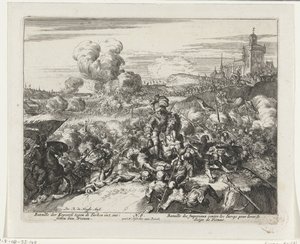 Combats entre les Habsbourg et les Turcs près de Vienne - Romeyn de Hooghe