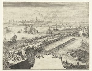 Pont de bateaux de Parme sur l
