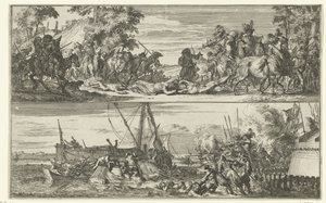 Deux représentations des cruautés françaises, 1672 - Romeyn de Hooghe