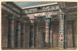 Conception de scène, cour égyptienne - Romolo Achille Liverani