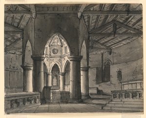 Décor de scène, Intérieur de chapelle gothique