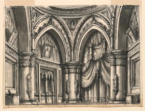 Décor de scène, intérieur d