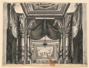 Décor de scène, intérieur de palais oriental