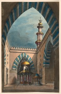 Décor de scène, cour orientale - Romolo Achille Liverani