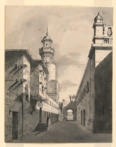 Décor de scène, rue orientale - Romolo Achille Liverani