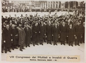 VIIIe Congrès des mutilés et invalides de guerre - Rome, janvier 1933 - Romolo del Papa