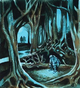 Conte de fées (gouache sur papier)