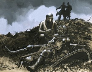Dans la bataille, les flèches tombent comme de la neige - Ron Embleton