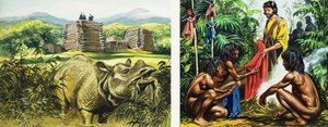 Marco Polo à Sumatra (gouache sur papier) - Ron Embleton