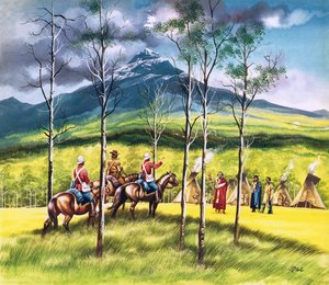 James Walsh, membre de la police montée, rencontre Sitting Bull pour le persuader de la nécessité de la paix.