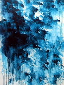 Abstraction bleu profond - Ron Halfant