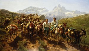Muletiers espagnols traversant les Pyrénées, 1857 - Rosa Bonheur