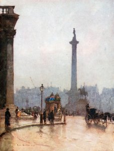 Colonne de Nelson et portique de St Martin-in-the-Fields