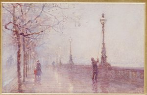 La dernière lampe, Thames Embankment, 1892 - Rose Maynard Barton