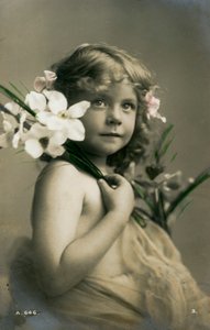 Fille, vers 1911 - Rotary Photo