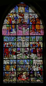Vitrail représentant des scènes de la vie de Saint Denis, 1530-40 - Rouen School