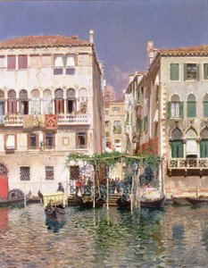 Le Grand Canal avec le Campanile de Santa Maria Gloriosa dei Frari, Venise - Rubens Santoro
