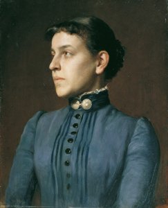 Dame en robe bleue - Rudolf Bacher