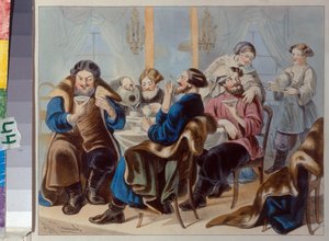 Thé et sucre. Boire du thé dans une taverne - Rudolf Kasimirovich Zhukovsky