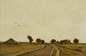 Paysage hollandais avec fermes