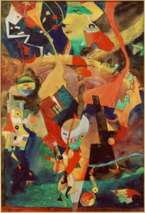 Paysage apocalyptique avec créatures mythiques et figurines - Rudolf Schlichter