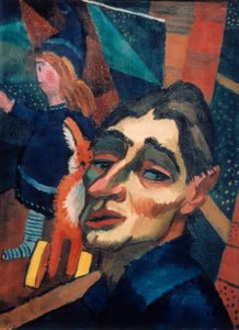 Autoportrait avec poupée - Rudolf Wacker