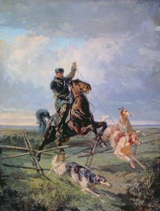 Chasseur avec les Borzoïs, 1872 - Rudolph Frenz