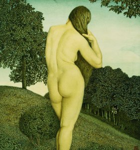 Nu debout dans un paysage - Rudolph Riemerschmid