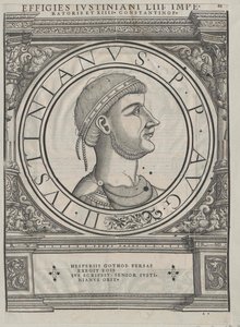Empereur byzantin Justinien Ier (impression) - Rudolph Wyssenbach