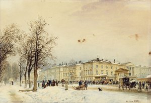 La Gare du Nord, Vienne; Der Nordbahnhof, Wien, 1852 - Rudolf von Alt