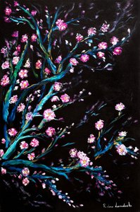 Fleurs de cerisier en noir, 2024 - Ruslana Levandovska