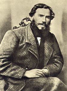 Autoportrait de Léon Tolstoï (1828-1910) à Iasnaia Poliana (Russie). Photographie