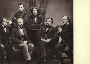 L N Tolstoï avec des écrivains-contributeurs du magazine "Sovremennik", Peterbourg - Russian Photographer