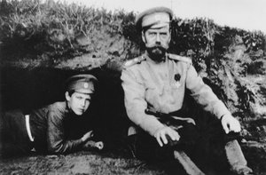 Le tsar Nicolas II avec son fils Alexei au front - Russian Photographer