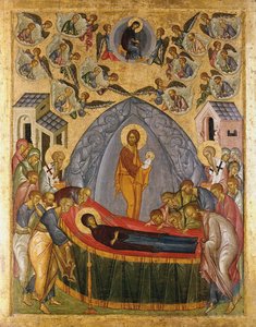 Dormition de la Mère de Dieu, 1500-25 - Russian School