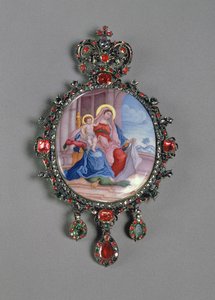 Panagia avec miniature de la Vierge à l