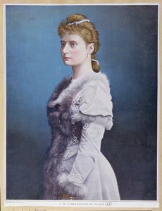 Portrait de la Tsarine Alexandra Feodorovna (1872-1918) vers 1898 - Russian School