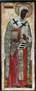 Saint Léonce de Rostov, 16e siècle - Russian icon.
