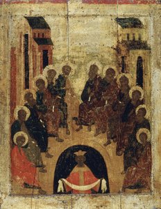La descente du Saint-Esprit sur les apôtres - Russian icon.